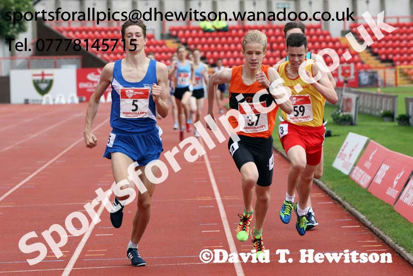 Inter boys 1500 metres, English Schools Track and Field. Photo: David T. Hewitson/Sports for All Pics